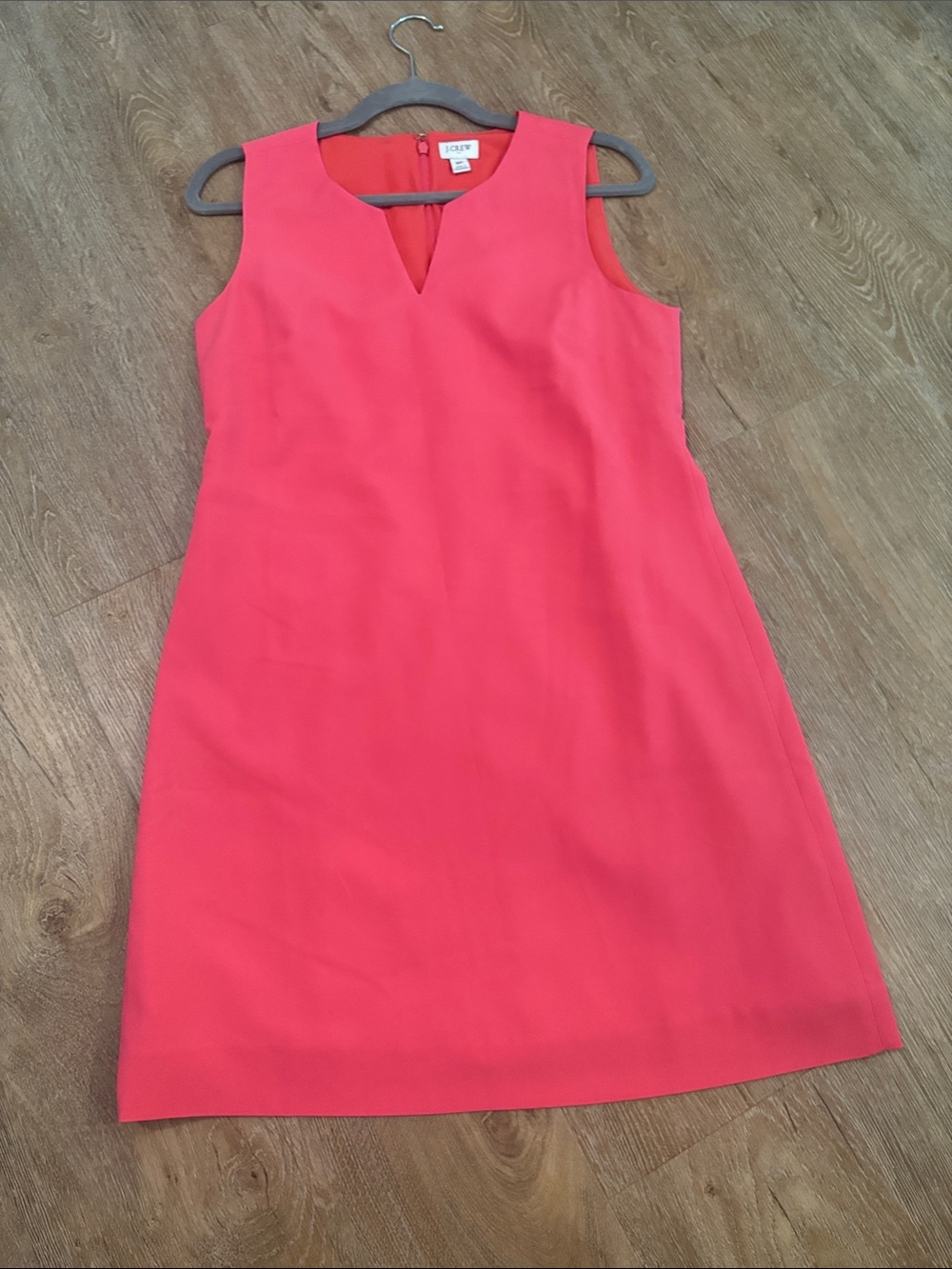 J. Crew coral sleeveless sheath dress